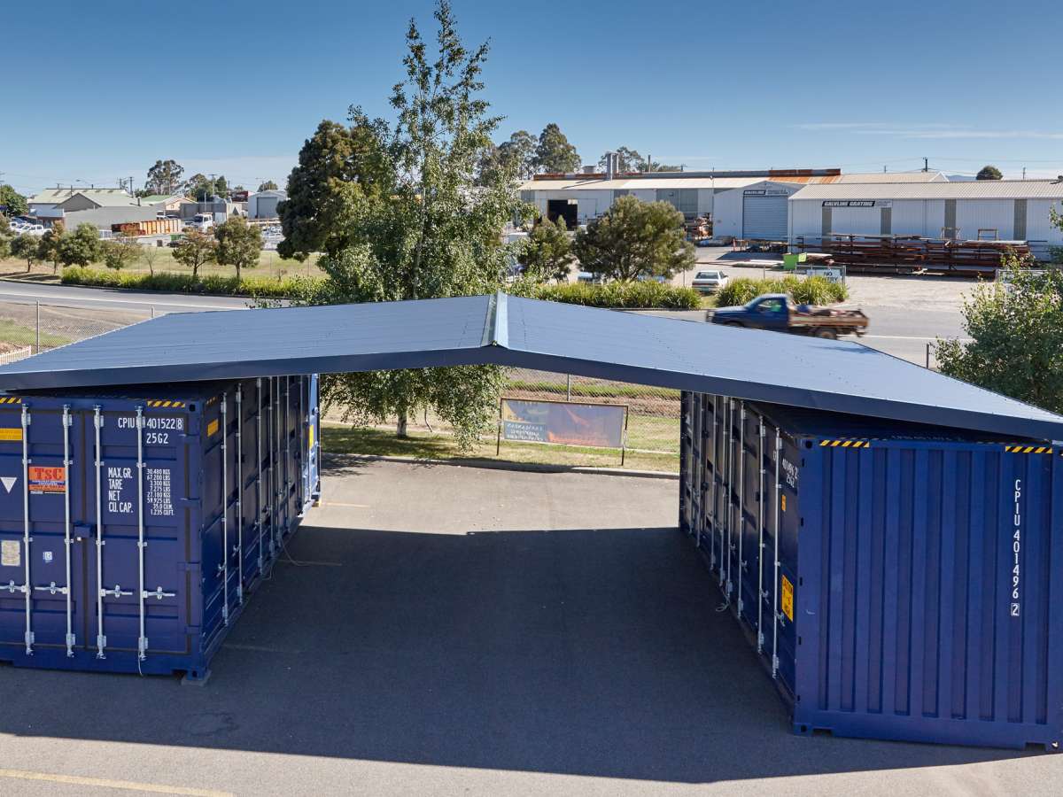 shipping container roof cover